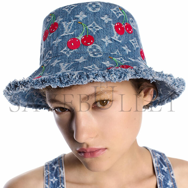 LOUIS VUITTON LV X TM DENIM CERISE BUCKET HAT M5032S